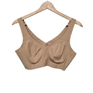 HONEYLOVE Nude Seamless Bra V Neck Comfort Size Large Lightweight